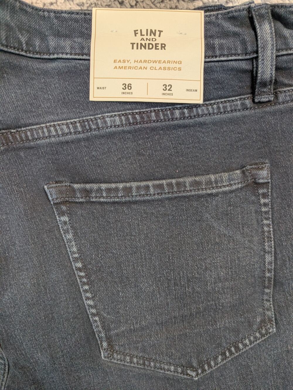NWT Flint and Tinder Jeans Men's Size 36x32 Medium Wash Slim Fit (1203)
